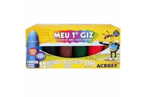 MEU PRIMEIRO GIZ ACRILEX COM 12 CORES