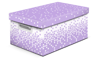 CAIXA POLIBRAS THE BEST BOX DOTS M - LILAS PASTEL