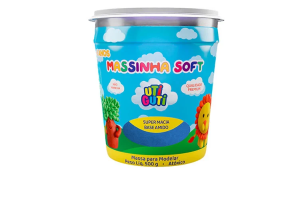 MASSINHA SOFT UTIGUTI POTE 500G AZUL ESCURO