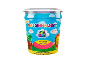 MASSINHA SOFT UTIGUTI POTE 500G ROSA  ESCURO