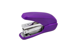 GRAMPEADOR PLÁSTICO POWER 25 FOLHAS - BASE COM 12,7 CM - BLISTER C/ 1 UN  ROXO