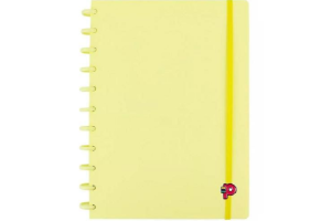 CADERNO POP DISC YUMMY COLORS GRANDE COR:AMARELO BAUNILHA