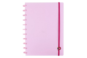 CADERNO POP DISC YUMMY COLORS GRANDE COR:ROSA CHICLETE